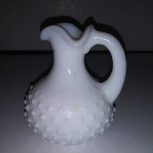 AVON Vintage Hobnail Perfume Bottle, Milk Glass